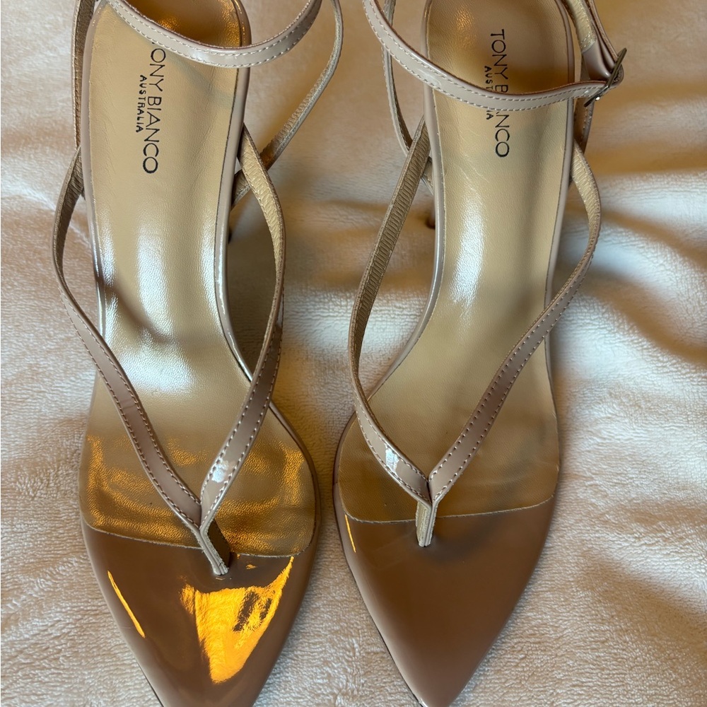 Tony Bianco Tan Stiletto Heels - Picture 3 of 8